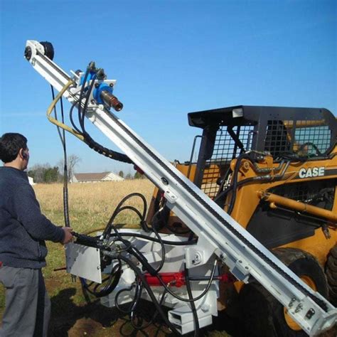 rock milling skid steer attachment|skid steer mounted rock drill.